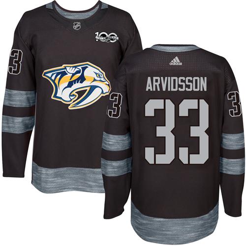 Adidas Predators #33 Viktor Arvidsson Black 1917-100th Anniversary Stitched NHL Jersey
